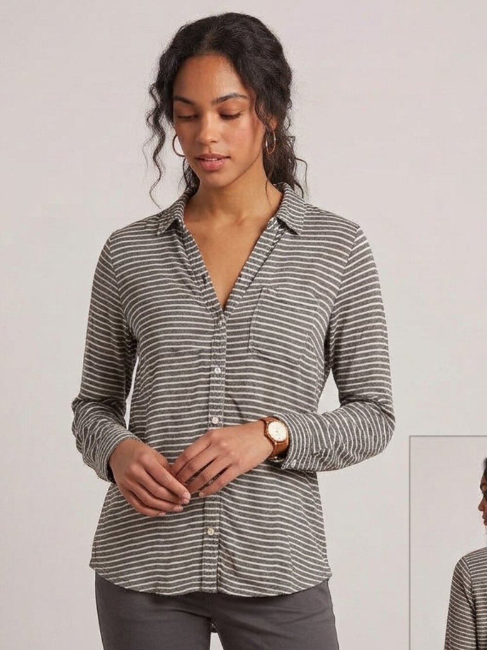 Beach Lunch Lounge long sleeve stripe top